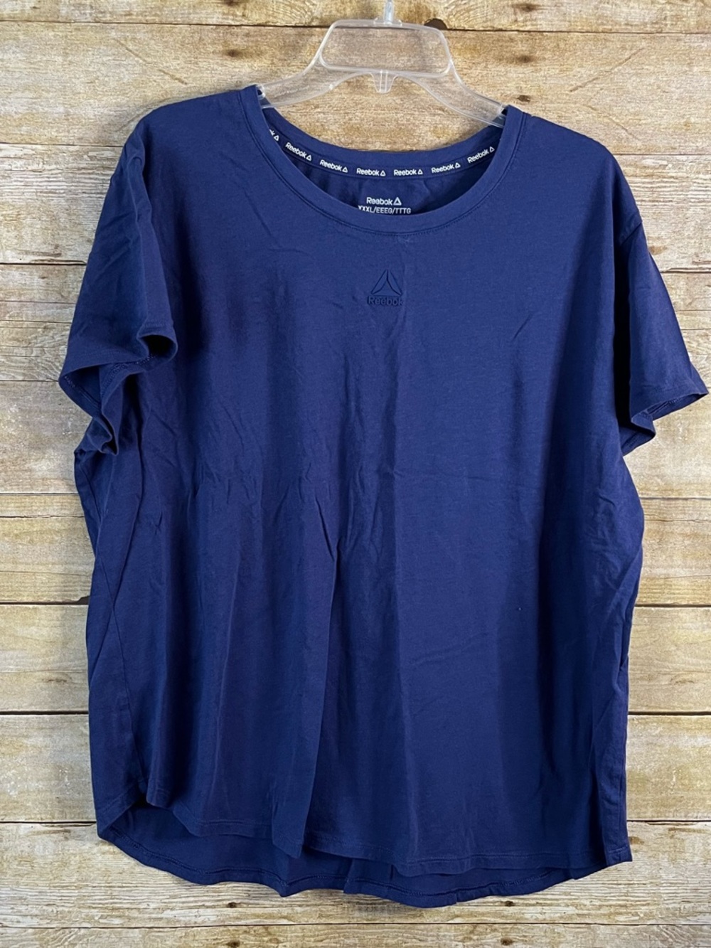 Reebok Women’s Purplish Navy Workout Athletic Crew Neck T-Shirt EUC Size XXXL